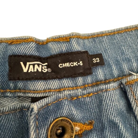 VANS Men’s Check-5 Relaxed Fit Denim Shorts 33 VANS Vintage-Style Baggy Jean Sh - Picture 4 of 8